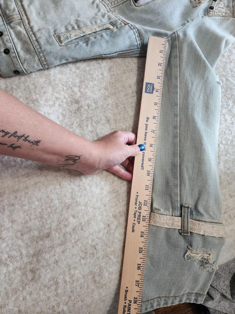 Forever Love Distressed Denim Y2K JacLight Wash Distressed Denim Jacket - Women
